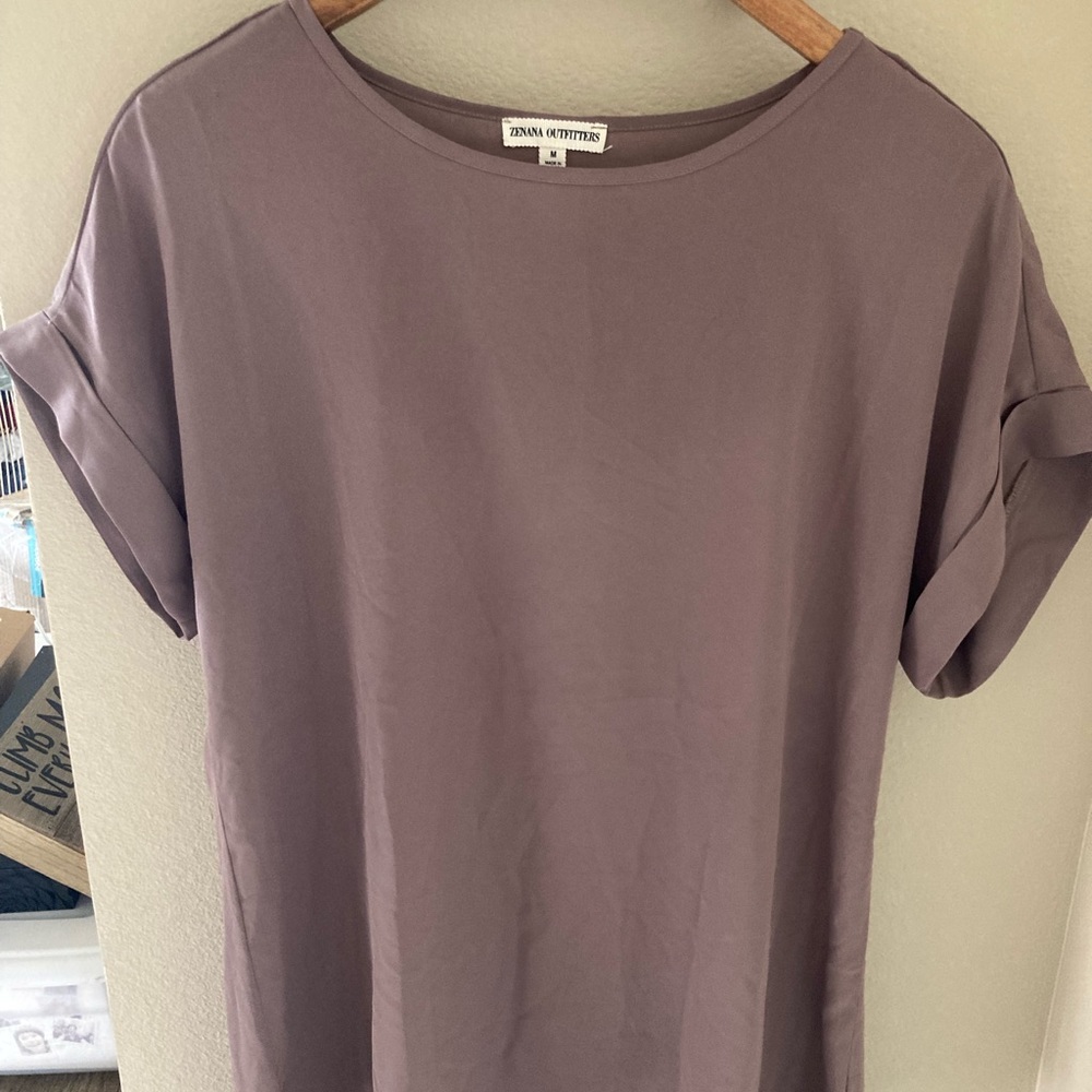 Brown work casual tee shirt